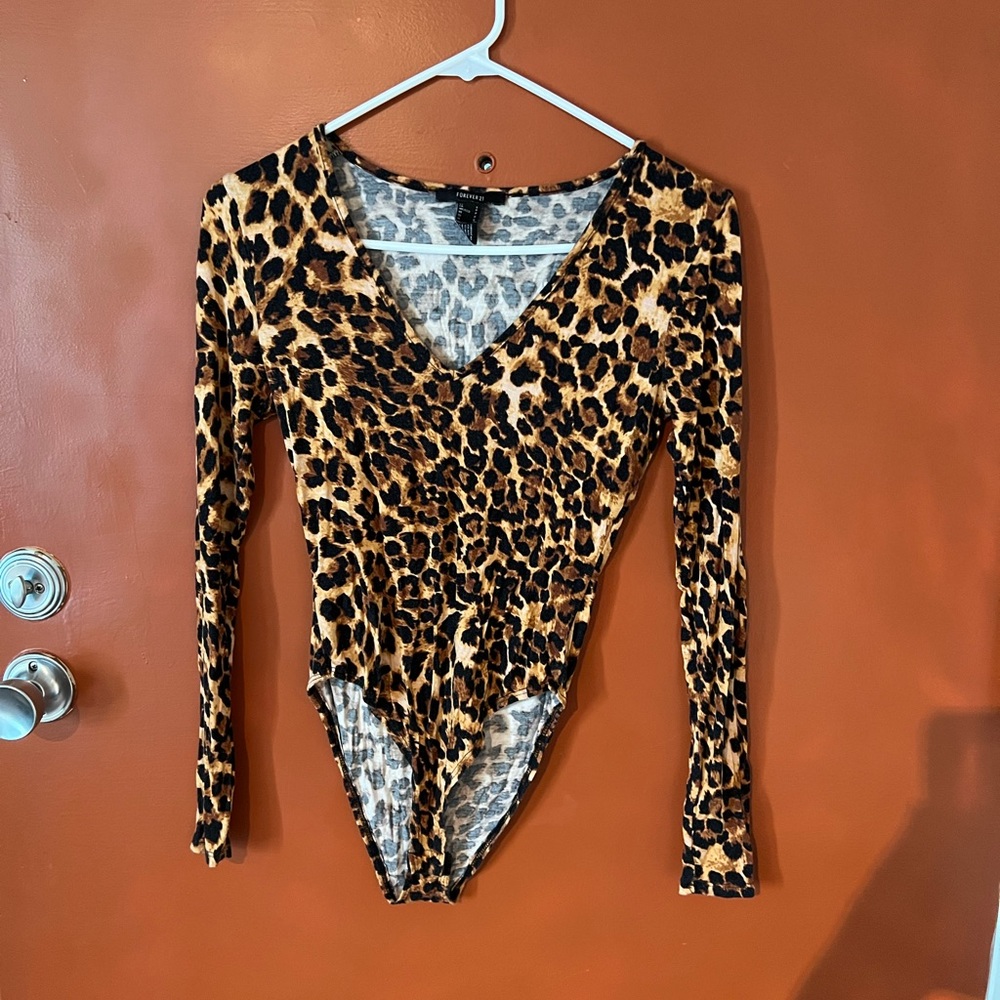 Forever 21 Leopard Print Bodysuit